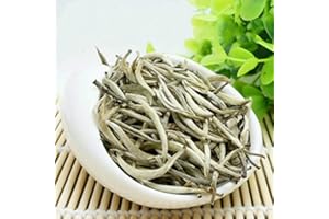 HELLOYOUNG 100g (0.22LB) Aguja de Plata, Té Blanco Baihaoyinzhen Punta Blanca, Pekoe Árbol Viejo, Comida Orgánica Natural, Té Crudo Chin