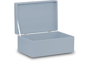 PINUS WOODEN ITEMS PRODUCTION PINUS - drewniana skrzynka z pokrywką, 30 x 20 x 13,5 cm, pudełko bez uchwytów, stabilne drewniane pudełko z pokrywką, drewniana skrzynia na skarby z zamknięciem na zawiasach, drewniane pudełko z