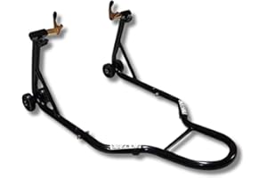 Cruizer Cavalletto Posteriore Alza Moto Attacchi a Forchetta Regolabile con 4 Ruote Sottostanti Barre Rinforzi Laterali con Portata Max 300 Kg