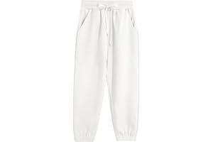 KISLOVE Kids Plain Drawstring Boys' Trousers, Classic Elasticated Cuff Jogging Pants Casual School Tracksuit Bottoms for Boys or Girls Age 5-12 Years