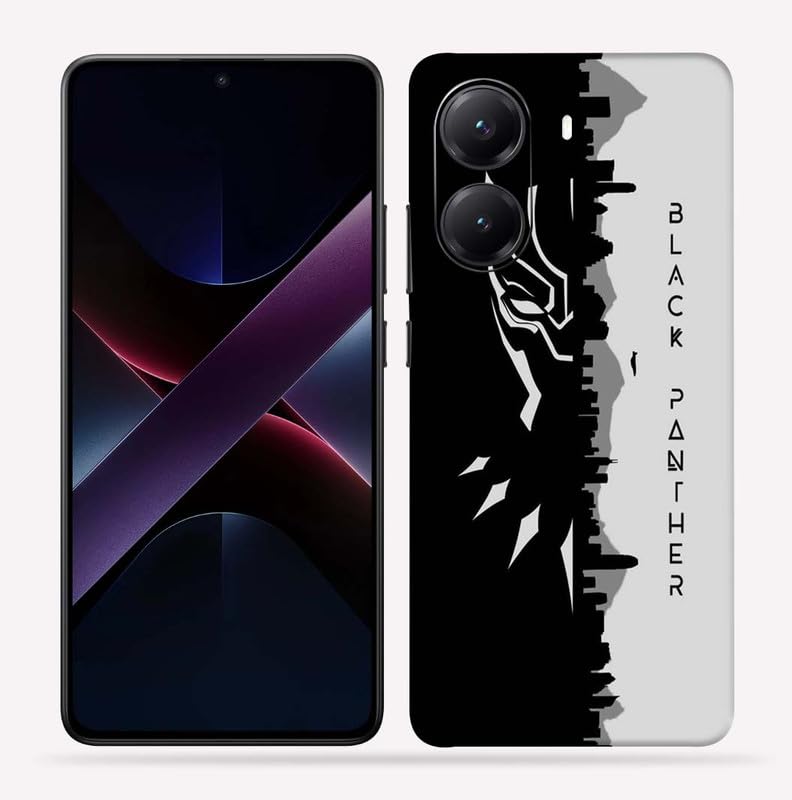 OggyBaba Black Panther Mobile Skin - Premium Matte Finish tective Wrap Compatible with Poco X7 pro 5g - Slim & Stylish Design
