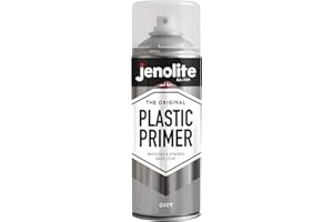 JENOLITE Kunststoff-Grundierungsspray - Grau - 400ml - hochwertige haltbare Kunststoffgrundierung (ideal für Kunststoff-Gartenmöbel, Pflanzgefäße & andere Hartkunststoffe)