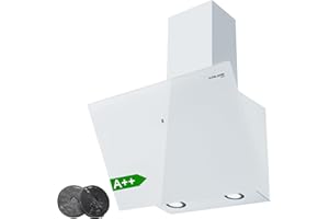 Gasland Chef AR60WS Hotte aspirante sans tête 60cm, Hottes aspirantes silencieuses, évacuation d'air EEK A++, 577 m³/h, filtre à charbon actif, 9 niveaux Touch Control montage mural hotte avec filtre