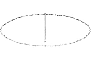 AoedeJ Silver Waist Chain Crystal Waist Chains Belly Chains Summer Beach Waist Jewelry Body Chains For Women Girls