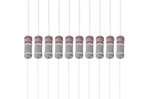 YOKIVE 50uds Carbono Película Resistores, 2W 2.2 Ohm 5% Tolerancias Resistor, Bueno para Bricolaje Electrónicos Proyectos (4 Colores Banda, 0.58x0.19 Pulgadas)