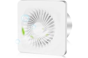 LeKaufen 100mm/4 Bathroom Extractor Fan Silent, 20W Extractor Fan Bathroom with Backdraft Damper, 150m³/h Exhaust Fan for Kitchen Shower Garage Office