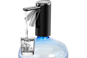 Leopacat Water Bottle Pump,Automatic Water Dispenser Pump Universal USB Charging With Foldable Spout Digital Display 4 Gears Adjust Quantitative And Continuous for 2-5 Gallon Jug