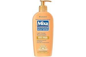Mixa Intensif Peaux Sèches - Lait Corps Nourrissant Effet Soleil - Autobronzant - Hâle Doré Naturel Progressif et Uniforme - Peaux Claires - Hypoallergénique - 250ml