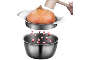 NAAPESI Granatapfel Entkerner aus Edelstahl, Granatapfel-Schälwerkzeug mit Schüssel, Pomegranate Peeler Leicht zu Schälen, Granatapfelschälwerkzeug Set für Einfache Verwendung, für Granatapfelliebhaber