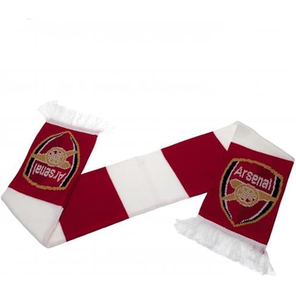 Fan Originals Écharpe Rétro Arsenal – Rouge & Blanc – Supporters Unisexe