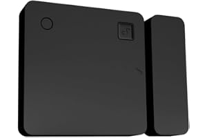 Shelly BLU Door/Window Svart – Bluetooth-dörr- och fönstersensorer, Fjärrövervakning av Dörr- och Fönsteröppning, Ljus- och lutningssensor, 2 års Batteritid, Krypterad överföring
