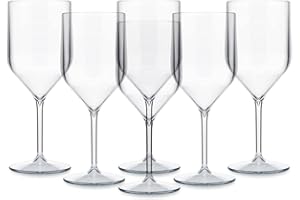 BREVETTI WAF CALICI CROISIERE Bicchieri Infrangibili, Lavabili, Riutilizzabili, Trasparente, 6 pezzi per confezione, Capacità 25 Cl in Plastica per Prosecco, Spumante e Champagne