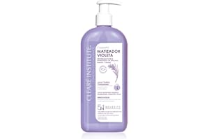 Clearé Institute - Champú Matizador Violeta Natural Sin Sulfatos SLS, SLES | Elimina Tonos Naranja | Para Cabello Rubio, Decolorado, con Mechas o Canas | 97.3% de Ingredientes Naturales | 400 ml