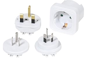 Vivanco 36218 Typ C (Euro-Stecker) Weiß Netzstecker-Adapter