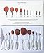 Goldrose 10 pcs Soft Oval Toothbrush Mermaid Multipurpose Makeup Brush Set Foundation Brushes Cream Contour Blush Powder Concealer Brush Cosmetics Tool(Silver)