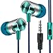 Produktbild Susens Kopfhörer In-Ohr Anti-Lärm Stereo Verdrahtete Super Bass Stereo Musik Kabel Anti-Tangling 3,5 mm Universal Headset mit Mikrofon für Handy (Blau)