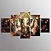Produktbild Tkuri HD 5 Panel Leinwand 5 Leinwandbilder 5 Leinwandmalerei 5 Stück Elephant Trunk God Modular Poster Ganesha Tierbilder-T1 Frame