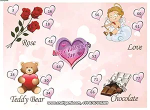 Craftgami - Valentine Theme Tambola Tickets - Housie Tickets (24 Tickets)