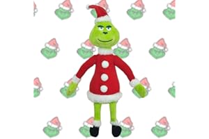Dlishka Peluche Grinch da 12,5 pollici, un peluche verde realistico per la decorazione della casa, Grinch Toys Una famiglia e gli amici. (Christmas Grinch)