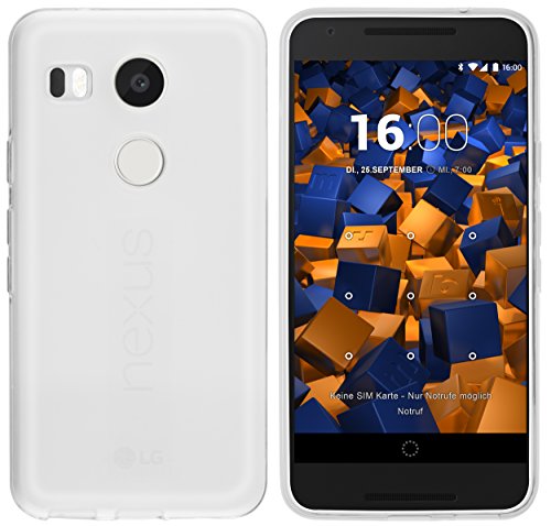 Preisvergleich Produktbild mumbi Schutzhülle LG Nexus 5X Hülle transparent weiss