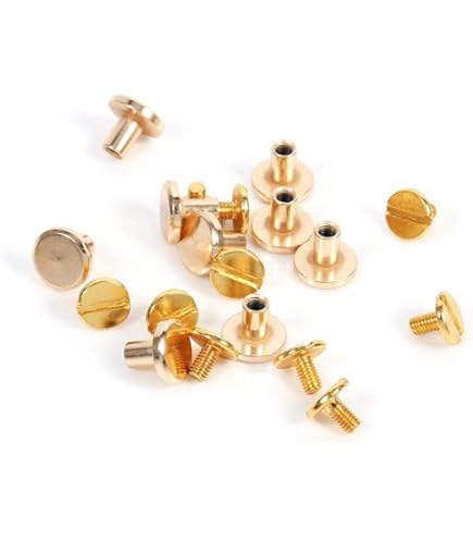 40 Graffette In Ottone Per Pelle - Rivetti 8x5mm A Due Punte Per Riparazione Cinture E Borse - Foto 6