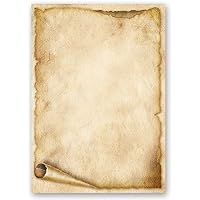 Papier Parchemin Jacques Herbin - Lot De 5 Feuilles A4 90g, Imitation Parchemin, Compatible Encre Et Imprimante