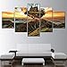 Produktbild haochenli188 Drucke Poster Wandkunst Berge Gebäude Malerei Motor Getriebe Steampunk Modulare Leinwand Bilder Wohnkultur Wohnzimmer Kein Rahmen