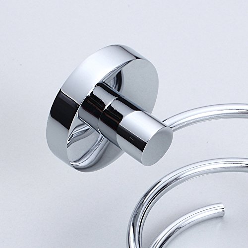 Weare Home Edelstahl Spirale Form Silber Haartrocknerhalter Föhnhalter, Modern Chrom Beschichtung Rostfrei Wandmontage für Küche Haltbar Badzubehör Badaccessoires Dekor - 5