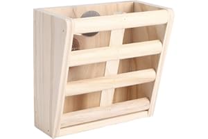 Ladieshow Mangiatoia per Fieno per Conigli, mangiatoia per Conigli Fissa in Legno, mangiatoia per Erba, Supporto per mangiatoia, Ciotola per Animali, per Piccoli Animali erbivori