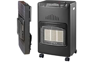 NIKLAS - Poele à gaz Infrarouge 4200W Nova Chauffage d'appoint Piezo Volume 120 m3 Pliable, Rayonnant, Gris