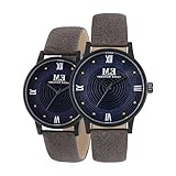 Geschenk für Paaren Uhren Lederarmband 30M Wasserdicht Analog Quarz Rundes Zifferblatt wist Uhr für Männer und Frauen