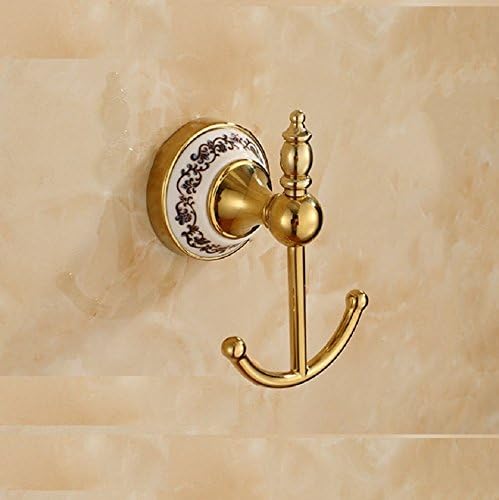 After hanging hook single solid door hook coat hooks wall hooks bathroom hook row golden Continental