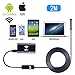 Produktbild eSUN Wireless WiFi Endoskop, 8mm Durchmesser Kamera 2.0 Megapixel 720P HD Inspektion IP67 Wasserdichte Schlange Borescopes Kamera für Android & iOS Smartphone Tablette, enthalten Haken, Magnet & 90 Degree Spiegel 2m