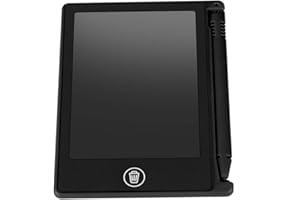 Diyeeni Tablica do pisania 4,5 cala z wyświetlaczem LCD, elektroniczny tablet graficzny, wielofunkcyjny notepad, cyfrowa płyta kreślarska, zmywalna do pisania notatek, super jako prezent (czarny)