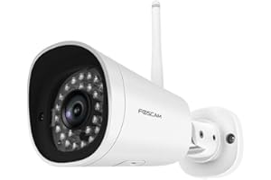 Foscam G4P 4MP Super HD Caméra Extérieure Wi-FI IP Caméra de Surveillance avec Vision Nocturne avec Emplacement pour Carte microSD, Détection de Mouvement Blanc