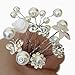 Pack of 10 Pearl Cluster Bridal Hair Pins. Pearl Slide Clips Grips Wedding