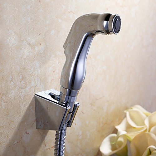 KES Toilet Hand Held Bidet Shattaf Cloth Diaper Sprayer with Extra Long Hose and Bracket Holder Polished Chrome, LP922