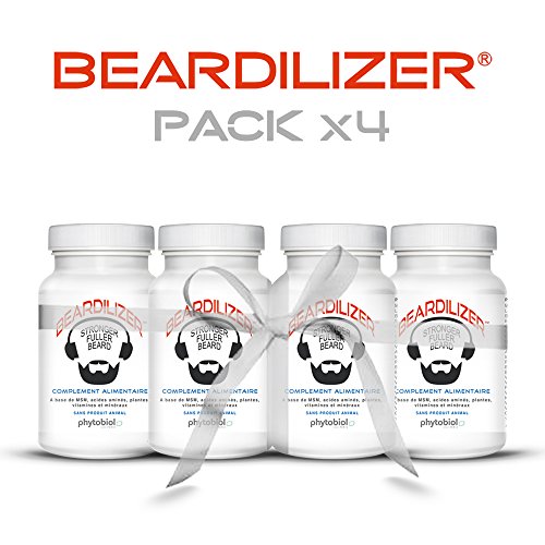 Beardilizer - 1er Accélérateur de Pousse de Barbe (Pack x4) - 360 Capsules