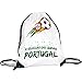 Produktbild Tassendruck WM-Turnbeutel Portugal/Rucksack/Hipster/Gym-Bag/Sport-Beutel/Fussball/Fahne/Flagge/Länderfarben/Beste Qualität - 25 Jahre Erfahrung
