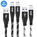 Produktbild USB 3.0 Typ C Kabel, AOAFUN USB C auf USB A Nylon geflochten Schnellladedatenkabel, hohe Haltbarkeit, für USB Typ-C-Geräte einschließlich, MacBook,Xiaomi 5 Huawei P9 und mehr. (3 Stück)