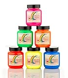 6 colores fluorescentes surtidos de color rosa, azul, naranja, rojo, amarillo y verde