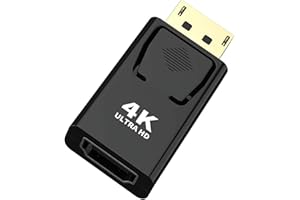 JIEYUCHU Adaptador Displayport a HDMI, Resolución 4K 1080P Adaptador DisplayPort Macho a HDMI Hembra, para Monitor, Proyector, Mac, Tableta, HDTV