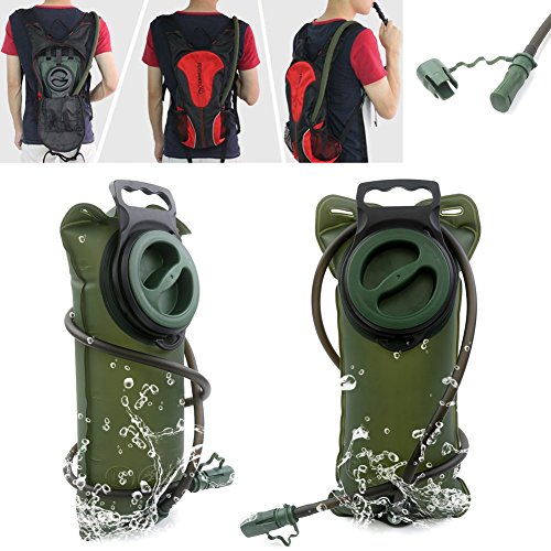 Trinkblase 2 Liter IntiPal – Trinkbeutel Wassertank Wasserbeutel für Rucksack Camping Jogen Trekking o.a. Outdoor-Aktivität - 3