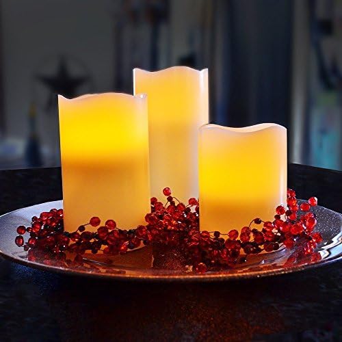 Flameless LED Candles Color Changing Remote Control and Battery Operated Electric Candle with Timer for Elegant Weddings, Classy Parties and Awesome Gifts (Set of 3)