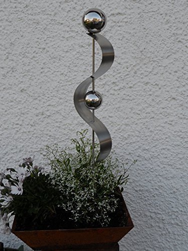 Edelstahlstele „D-60cm“ Gartenstecker aus Edelstahl Gartendeko Pflanzenstab Pflanzenstecker - 3