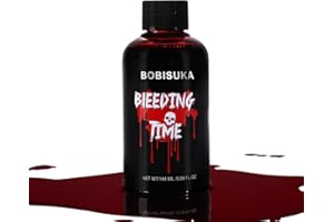 BOBISUKA Sangre Falsa 144ml Gran Volumen - Fake Blood Realista, Lavable, Segura, Adecuada para Halloween, Cine, Bromas, Teatros, Heridas Simuladas