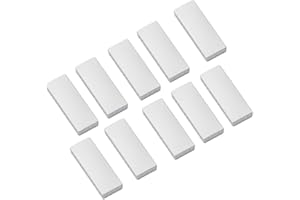 10x Faxland Magnete rechteckig, Weiß 54x19 mm, Haftmagnete für Whiteboard, Kühlschrankmagnet, Magnettafel, Magnetwand, Magnet