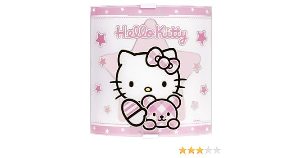 Dalber Kinder Wandleuchte Hello Kitty Rosa Glas 80258 Amazon
