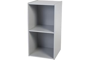 Iris Ohyama, Mueble multifuncional / Mobiliario infantil de madera / Estantería para juguetes y libros / Armario infantil, Diseño,Modular, Casa, escuela - Kids cube shelf - KCX-2 - Gris