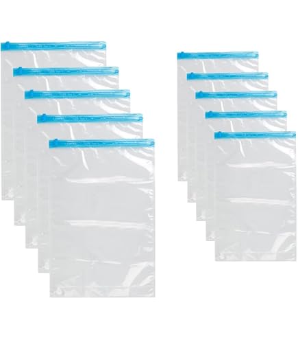 Set 6 Sacchetti Sottovuoto Da Viaggio | 2 Misure: 3x35x50 Cm E 3x50x70 Cm | Riutilizzabili | Compressione A Rotolo - 2